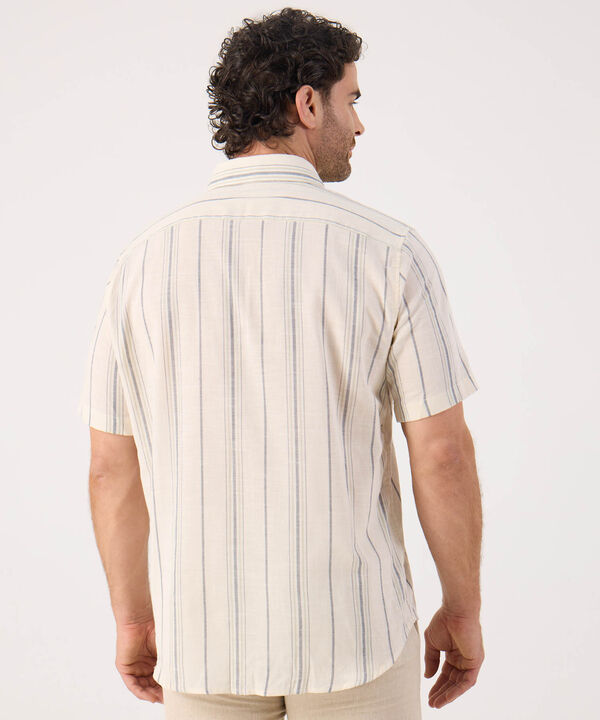 Camisa A Rayas Con Bolsillo 